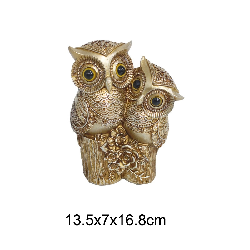 Factory Custom Owls Resin Holiday Gifts Children Toy Happy Owl Statue Home Decor