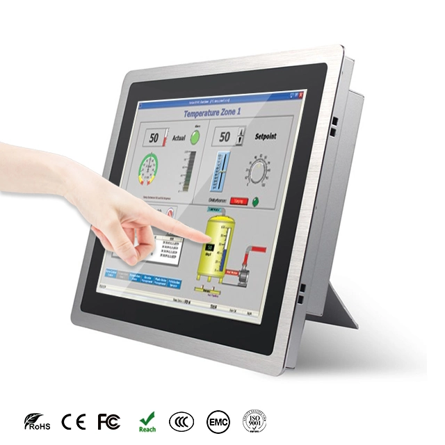 Touch Industrial Panel PC OEM Aio PC Slim Design I3 I5 I7 CPU All in One Embedded Computer