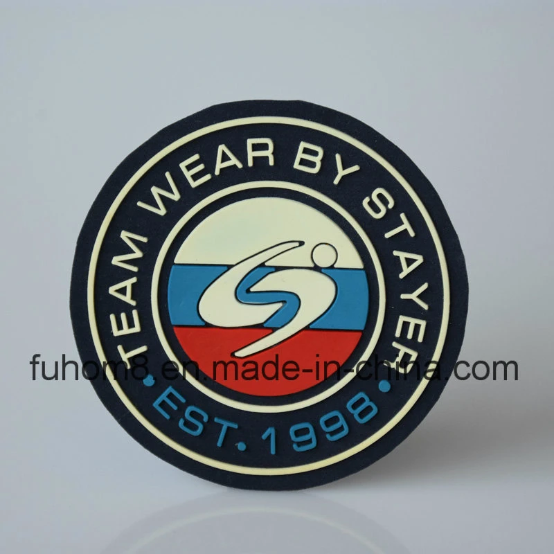 Custom Garment Embossed Silicone Label on Felt Fabric for Jersey