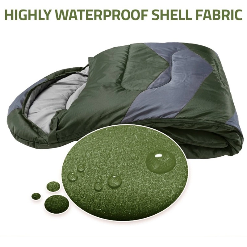 Outdoor Sleeping Bag Camping 190t Polyester Cotton Filling Waterproof Sleeping Bag