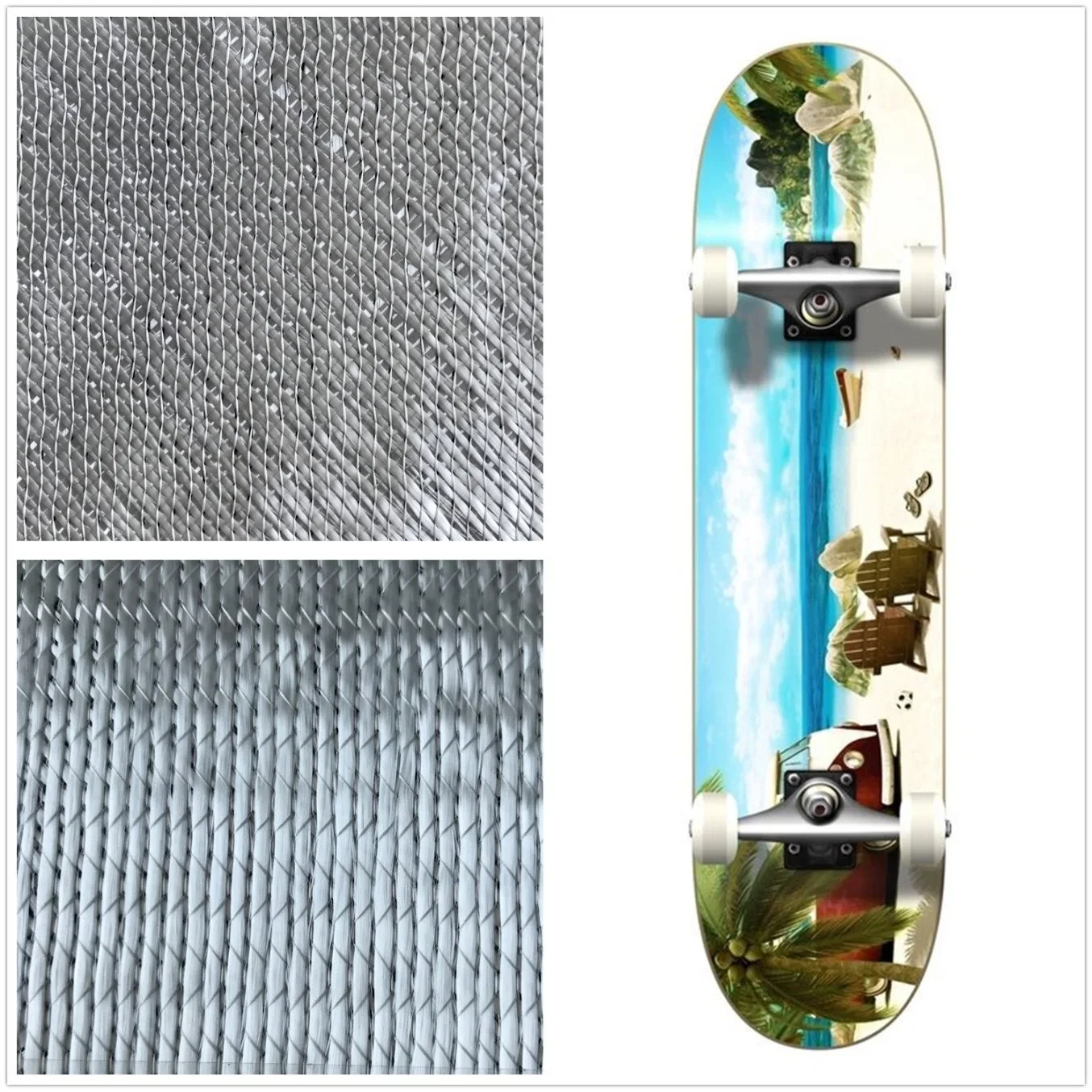 Gute Verschleißfestigkeit ausgezeichnete Qualität Sportausrüstung verwendet Multiaxial Glas Stoff für Skateboard, Snowboard