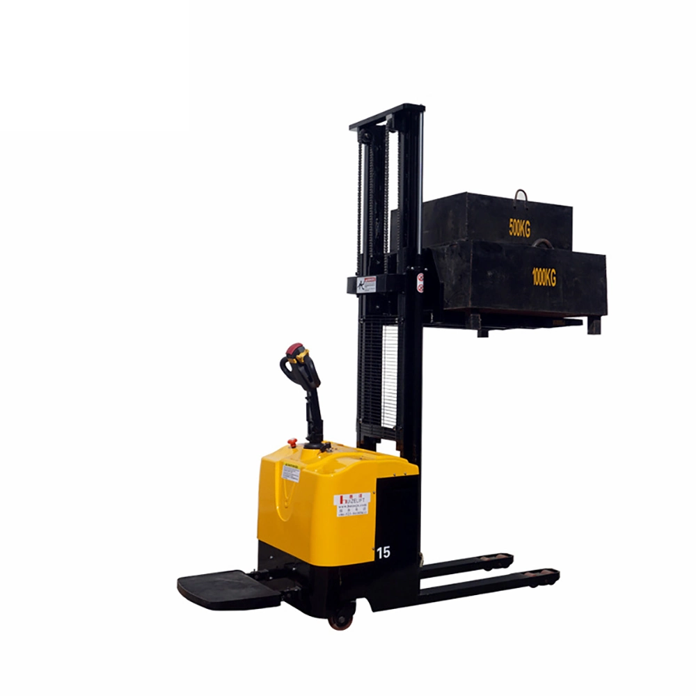 All Electric Hydraulic Battery Stacker - 2t Capacity, 4m Lift Height, CE ISO Certified