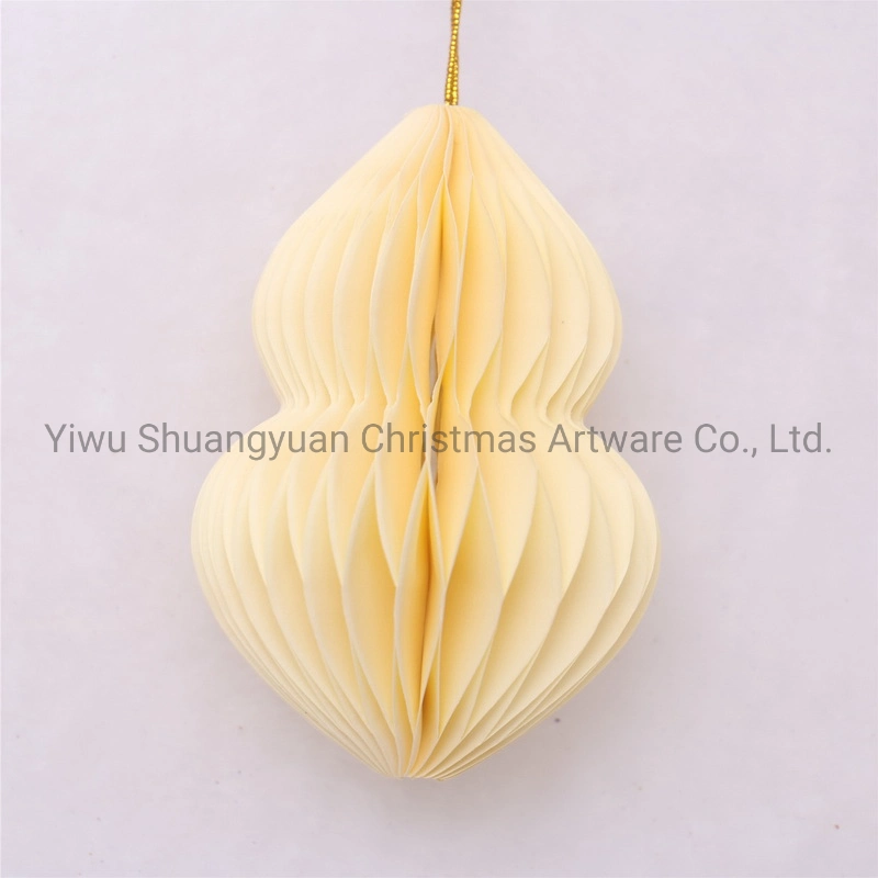 Christmas Paper Honeycomb Ball for Holiday Wedding Party Decoration Supplies Hook Ornament Craft Gifts