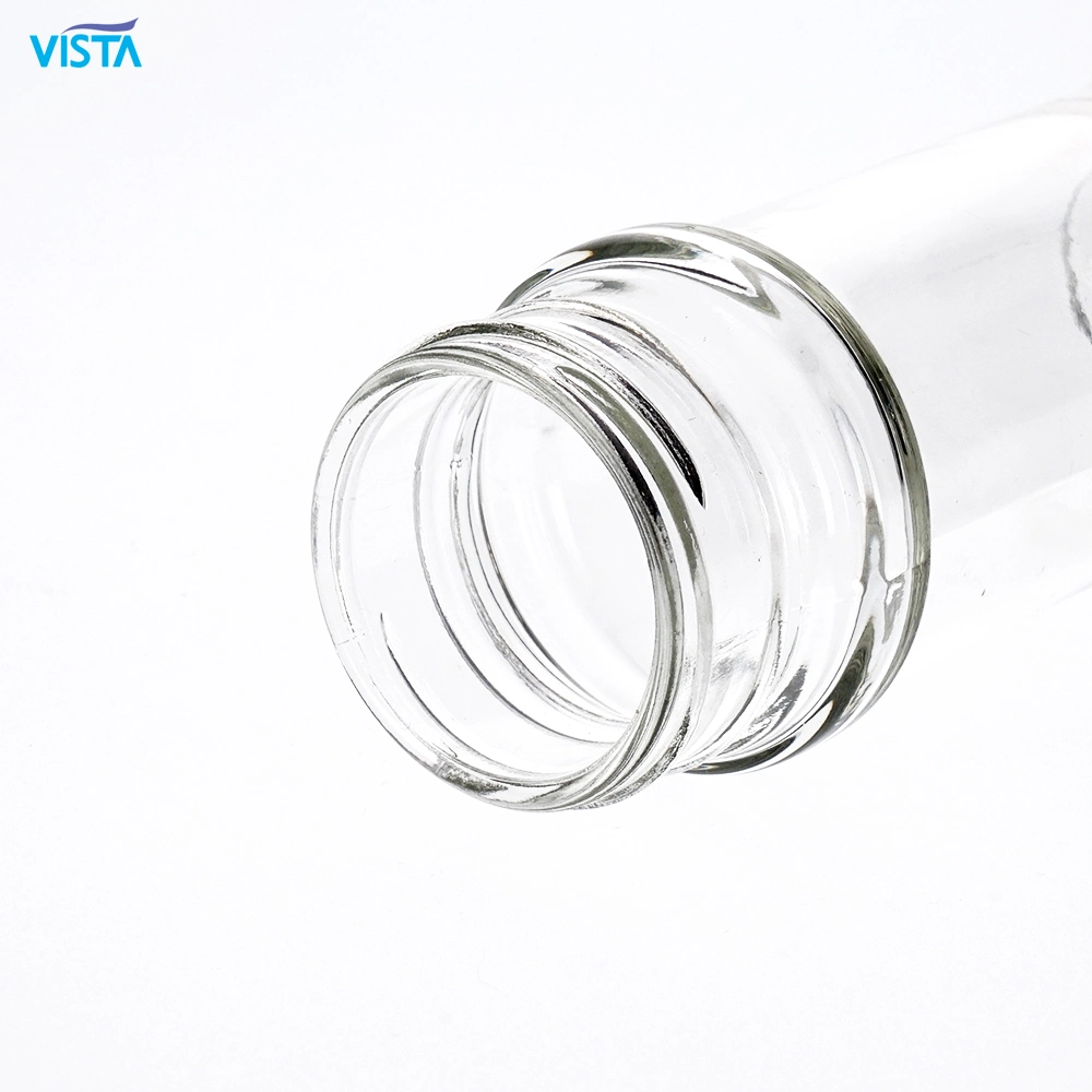 250ml Clear Round Straight Glass Bottle Food Storage