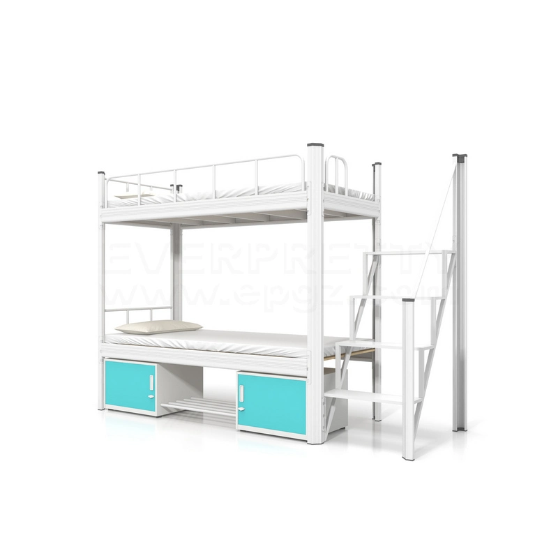 Medical Student Dormitory Single Loft Bunk Bed with Cabinet