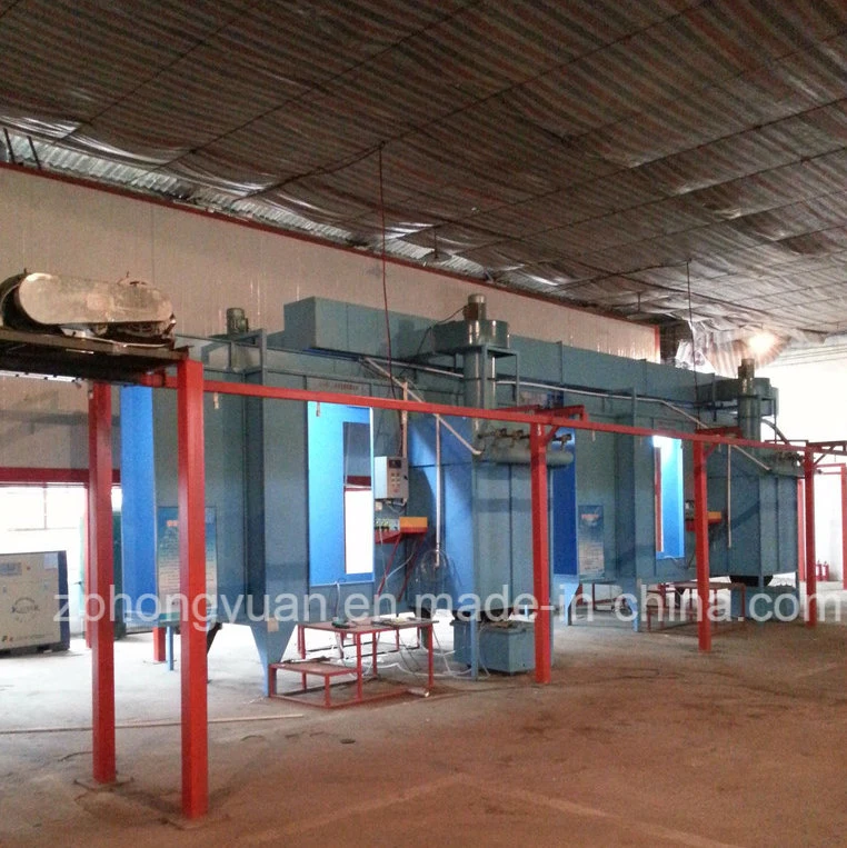 Hongyuan Manual Painting Liquid Spray Line with Curing Oven and Powder Coating Application