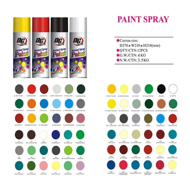 Multi-Color starke Haftfähigkeit Korrosionsbeständigkeit Spray Paint für Metall