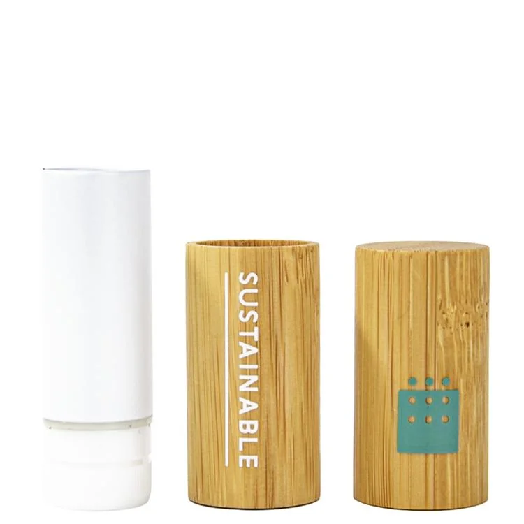 Biodegradable Refillable Eco Friendly Bamboo Empty Lip Balm Stick Packaging Container Lipsticks Tube