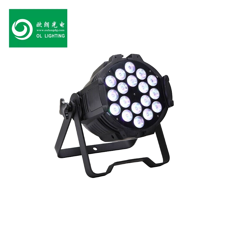 18PCS X 18W Rgbwauv 6 in 1 LED Flat PAR Can Light for DJ Disco Wedding Decoration LED Stage Light