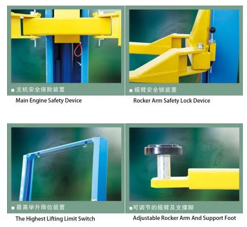 Fostar fácil instalación altura ajustable automáticamente elevador de coche Garaje Equipo Vehículo de elevación de 2 postes