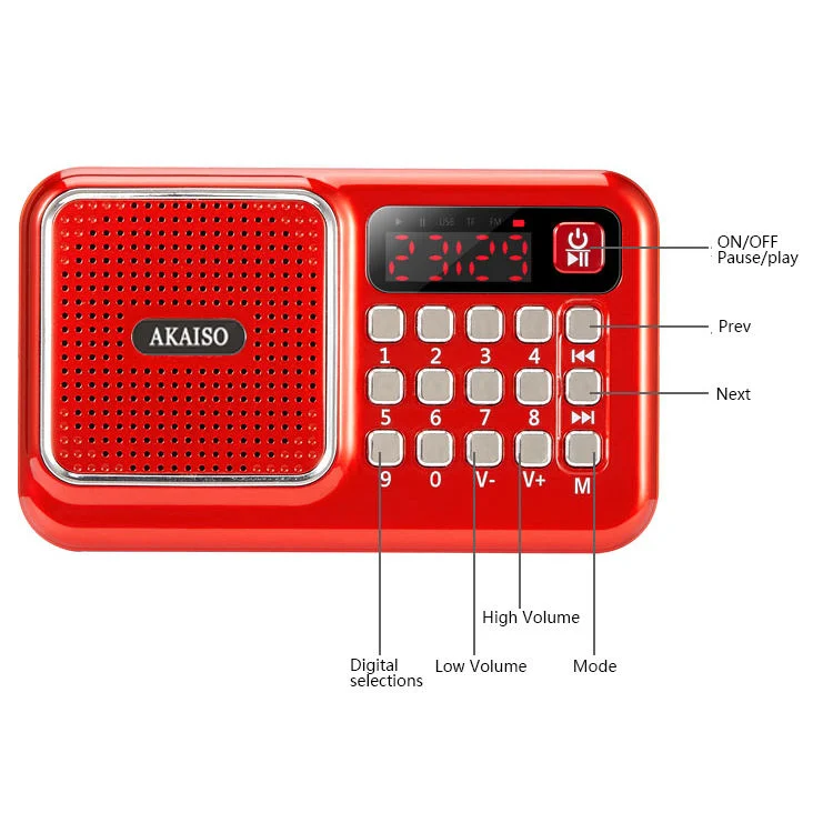 A fábrica preços baratos Receiver construído em Falar Portable Rádio FM digital