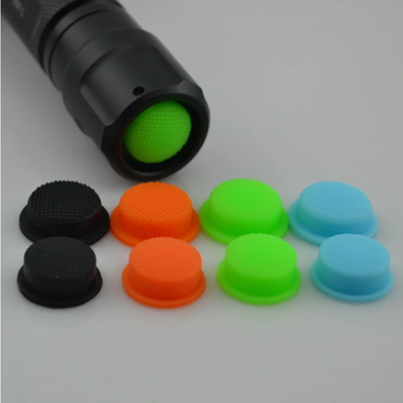 Custom Made Protective LED Flashlight Cap Rubber Keypad Silicone Button