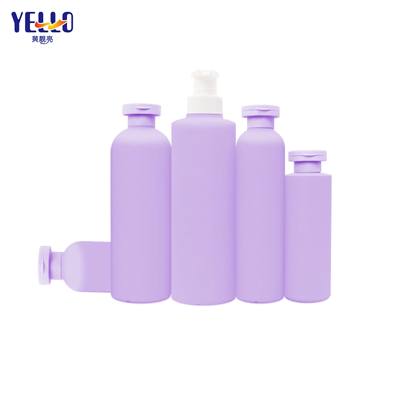 Fancy Pink Purple Round Hand Wash Body Wash Shampoo Lotion Bottles with Pump