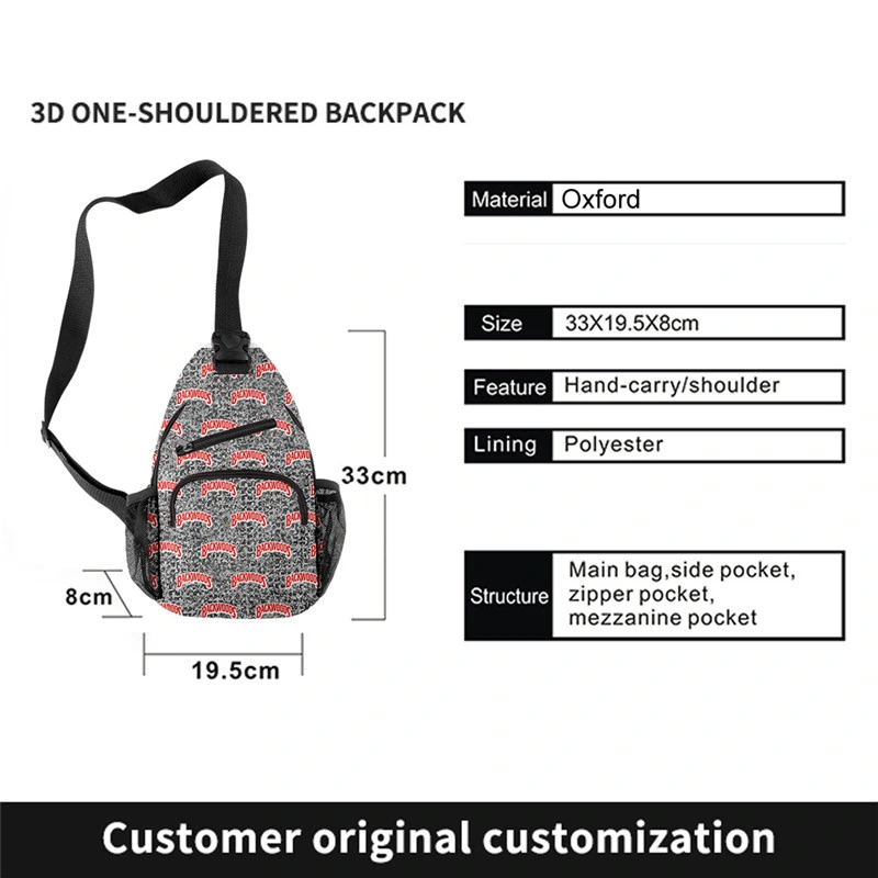 Wholesale/Supplier 3D Cartoon Print Backwoods Mochila de cigarros impresión de logotipo personalizado Se recibieron bolsas de portátil impermeables con Zipper