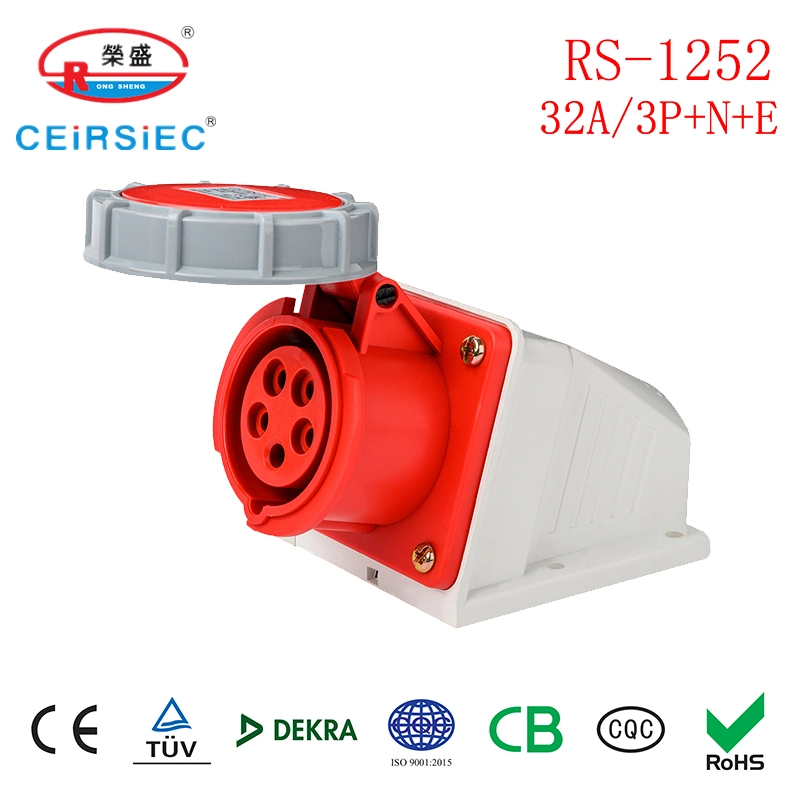 32A Industrial Connector with High quality/High cost performance for European Standard 3p+N+E in-Line Socket Hot Sale Socket