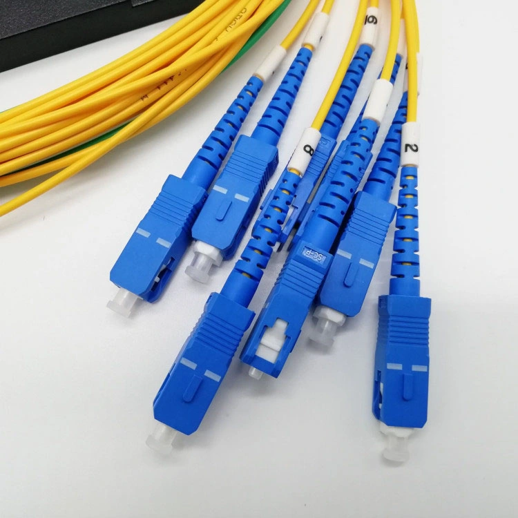 Network Optical Pon Module ABS Box Type 1 X 16/2 4 8 32 Fiber Optic PLC Splitter Connector Sc/APC Sc/Upc