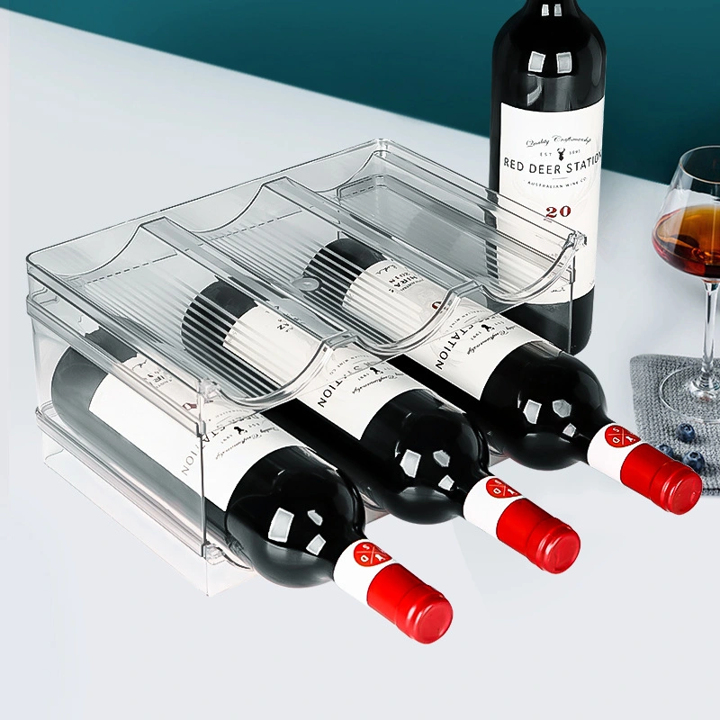 Cocina almacenamiento nevera Wine Display Stand agua Copa Holder Caja