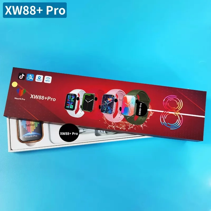 2022 تطبيق جديد من السلسلة Xw88+PRO Smart Watch من السلسلة 8 Wearfit PRO شاحن لاسلكي مقاس 1.85 بوصة بتقنية NFC SmartWatch