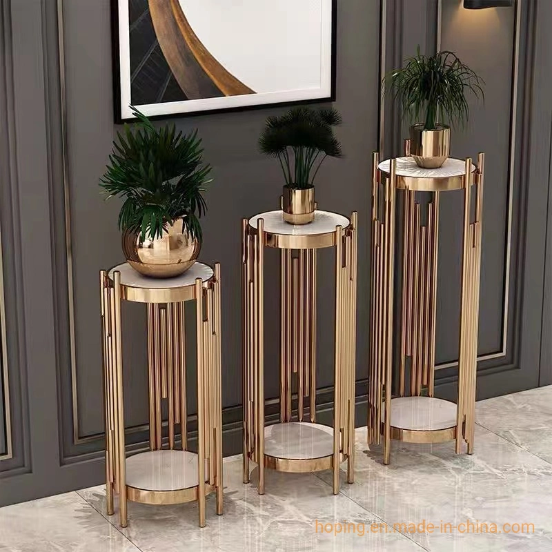 Wholesale Cheap Handmade Gold Stainless Steel Flower Stand for Home Wedding Banquet Decoration