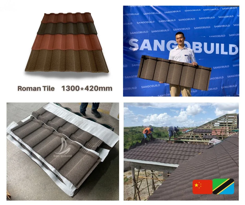 Low Cost Price Chinese Supplier Corrugated Galvalume Stone Coated Metal Roof Tile