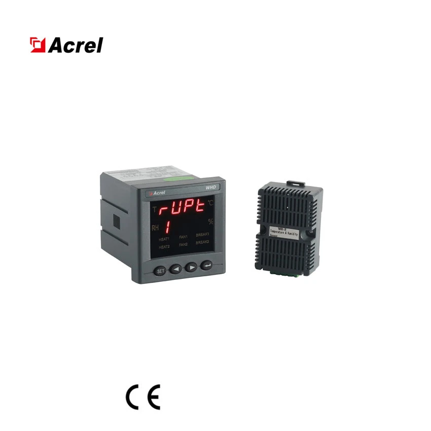 Acrel Two Channnel Temperature & Humidity Controller Panel Mounted with RS485 Communication Whd72-22/C