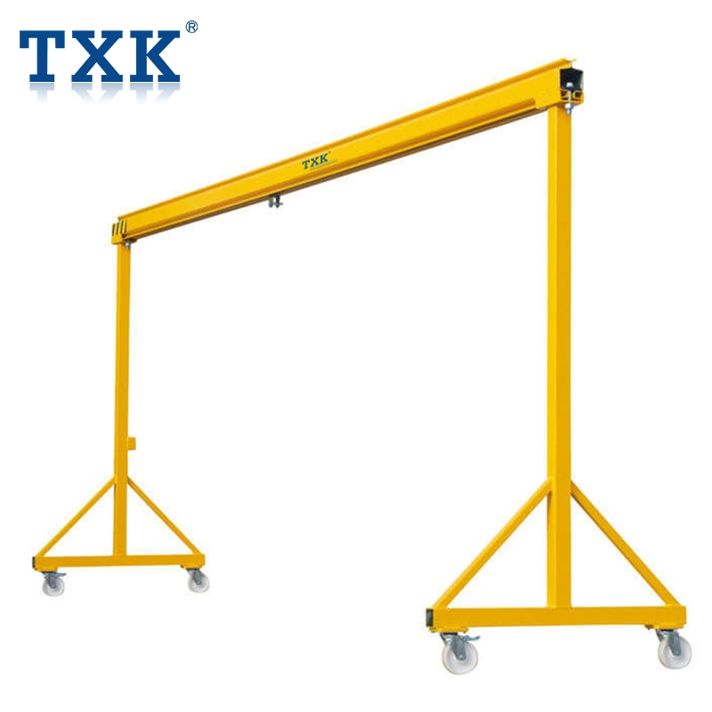 Txk Mini grúa de pórtico móvil manual ajustable de 1 Ton.