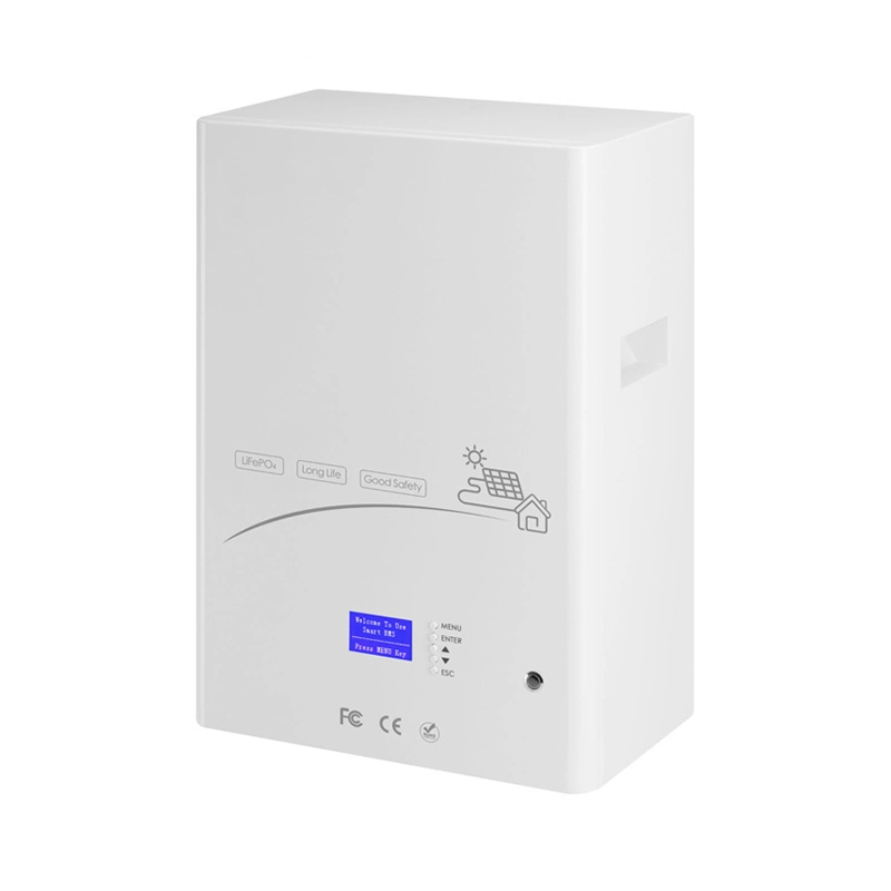 Pantalla Digital Wall-Mounted Blanco Smart Grid híbrido de 48V de litio baterías LiFePO4 de hierro de 10kwh de energía doméstica Sistema de almacenamiento de energía solar 48V 100Ah batería