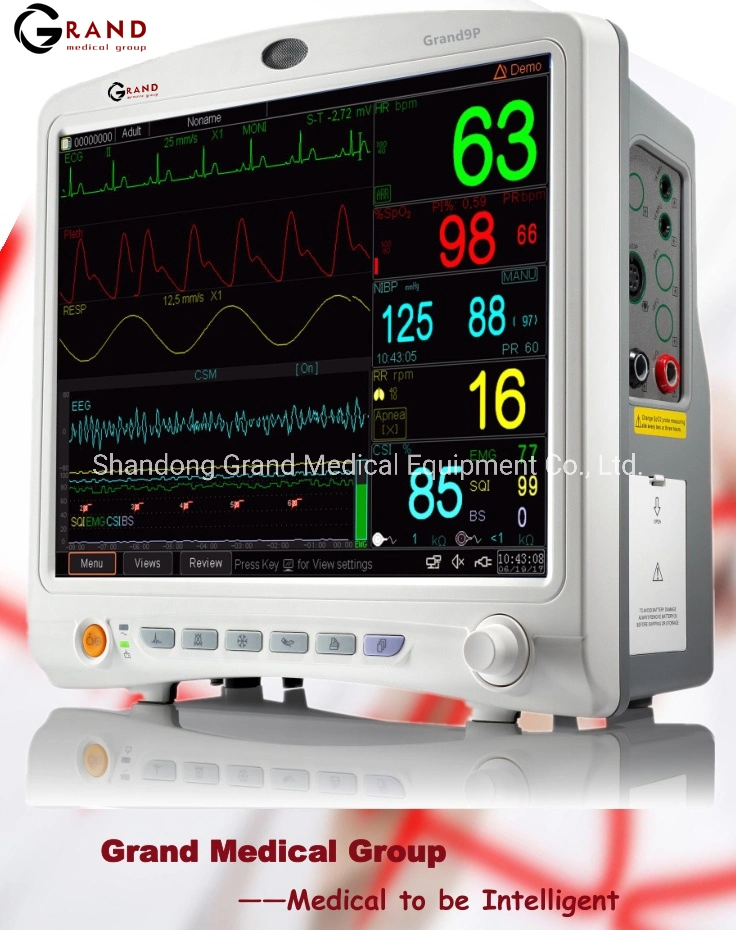 15 Inch TFT Display LED Backlight Portable Hospital High Resolution Medical Sergical Vital Signs Multi Parameter Vital Signs Patient Monitor Modular Monitor