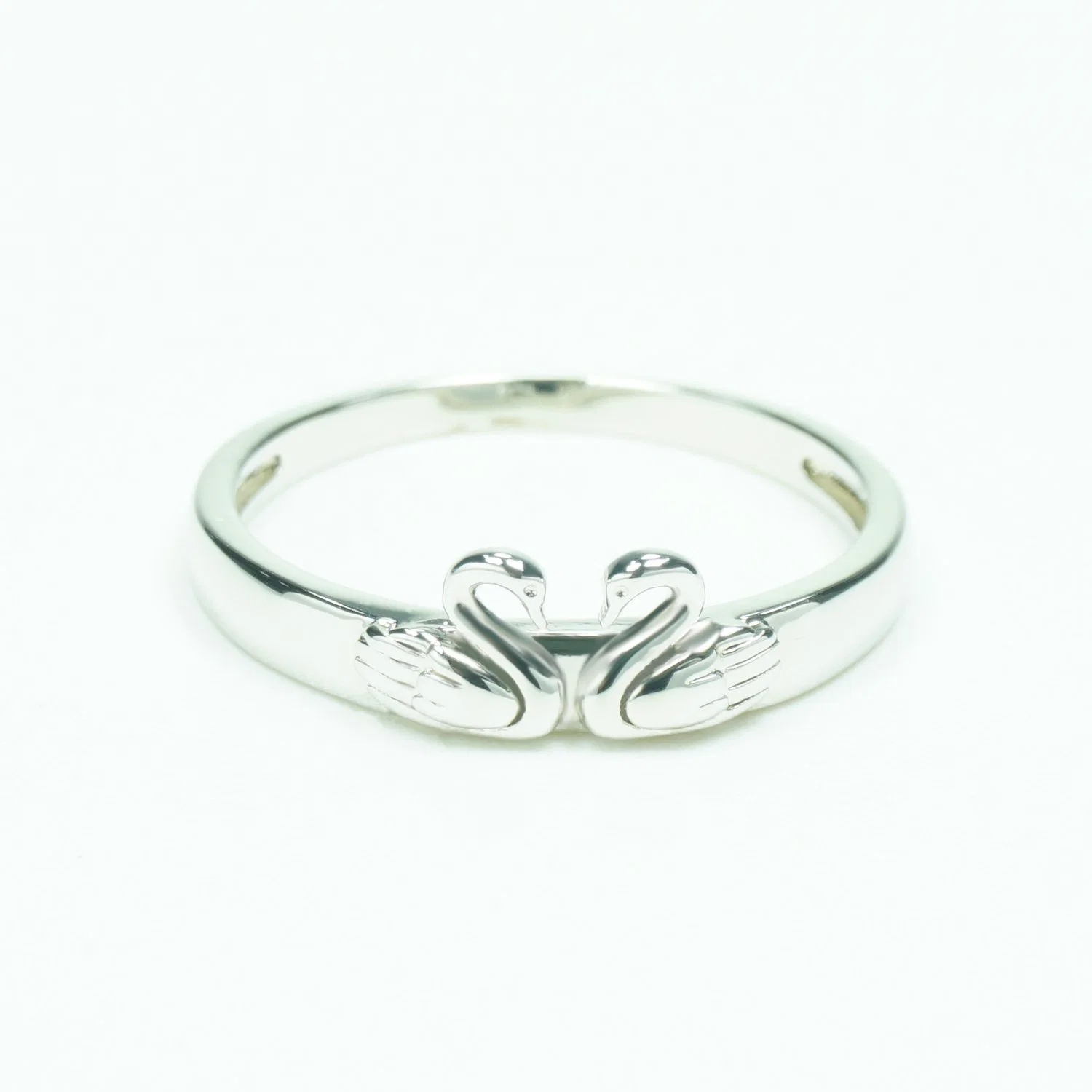 Custom Wholesale/Supplier Sterling Silver Fashion Engagement Swan Ring Jewelry for Women