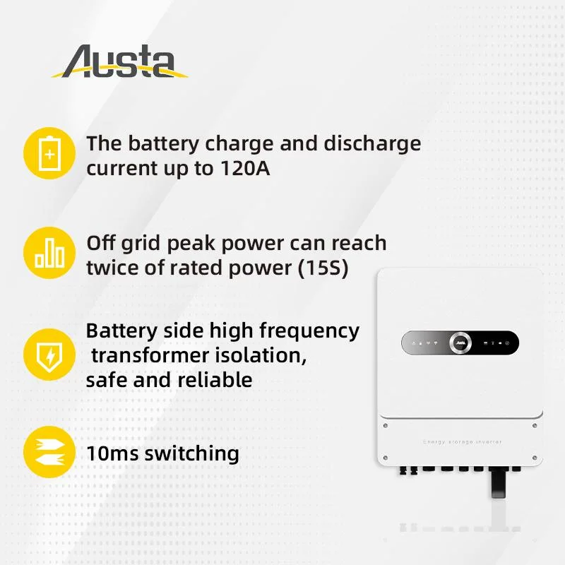 5kw Single Phase Pure Sine Wave on and off Grid Solar System MPPT Hybrid Inverter