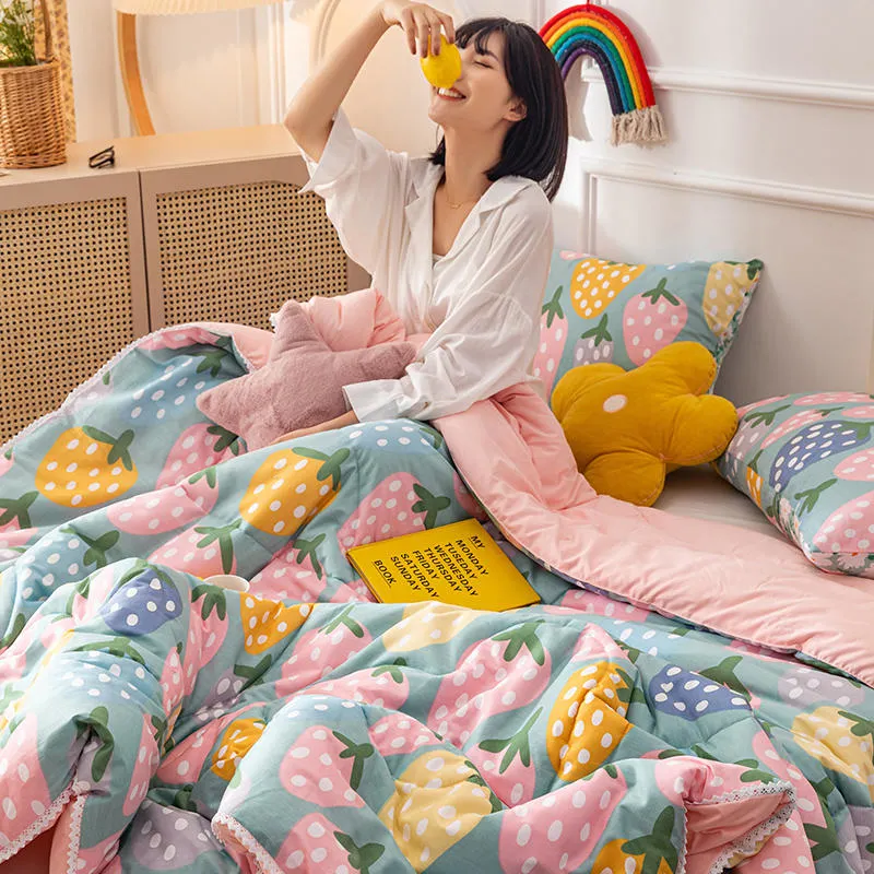 China Wholesale/Supplier All Season Soft Plush Comforter Set Quilt for Single Bed