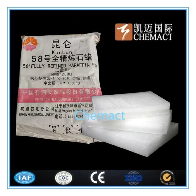 White Fully Refined Paraffin Wax for 56/58