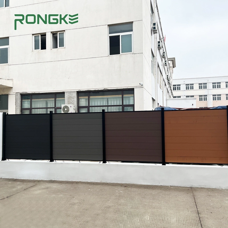 Outdoor Wood Plastic Composite Aluminium Post with WPC Fence Sets Outdoor WPC Garden Fence