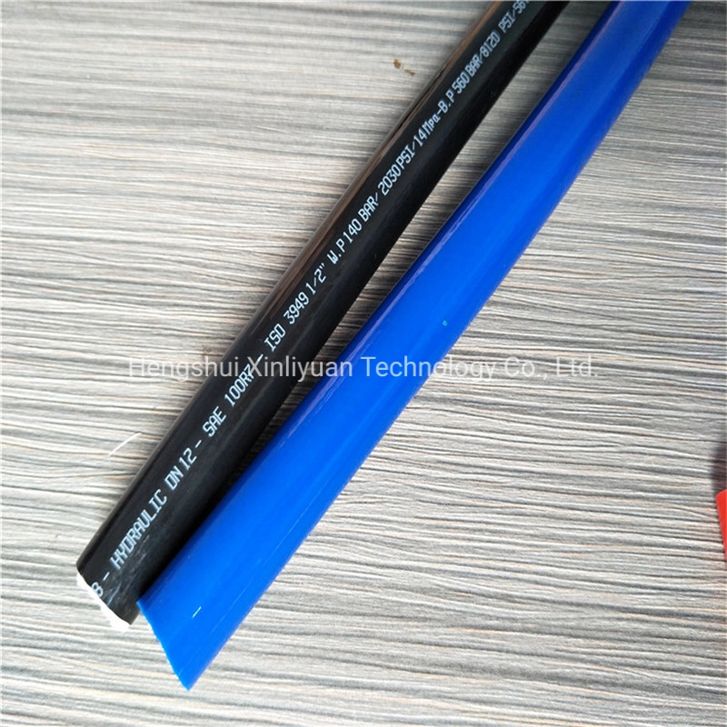 1/4 High Pressure Flexible Hydraulic Textile Rubber Hose Pipe for Pilot Lines