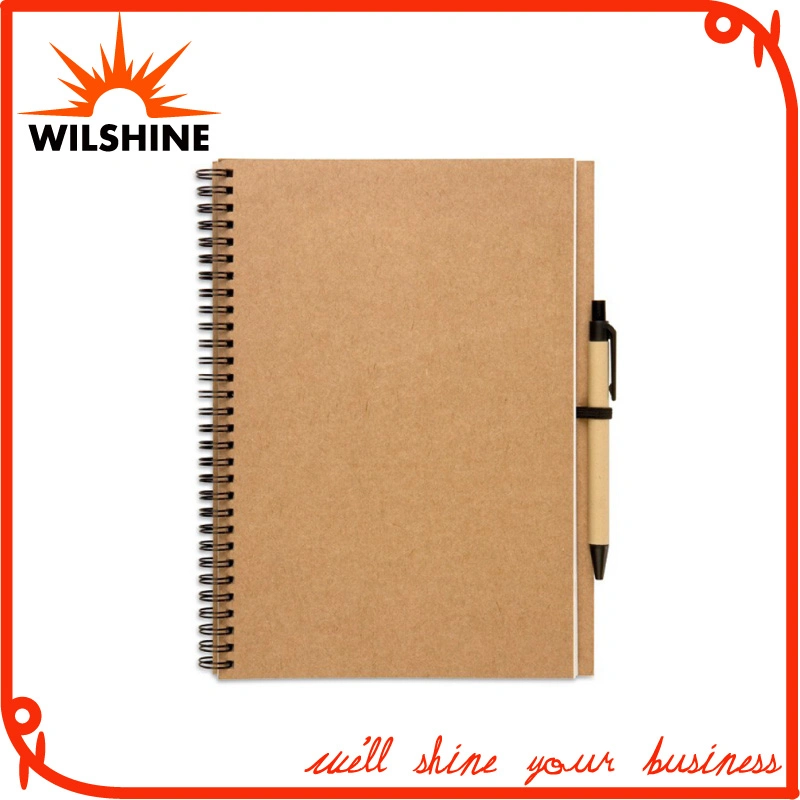 A4/A5/A6 Kraft Paper Blank Notebook with Pen for Advertising (SNB128)