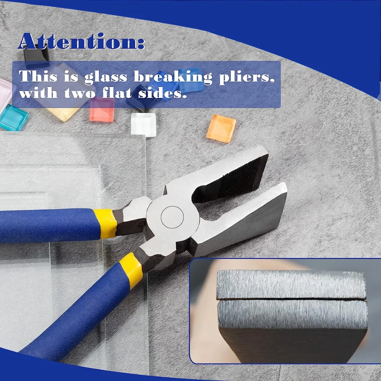 Professional OEM Factory Durable Mosaics Breaking Tool Glass Pliers with Anti-Slip Handles