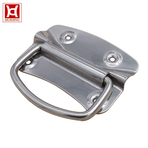 Factory Price Surface Mounted Chest Handle with Rubber Handle Spring Loaded Case Handle