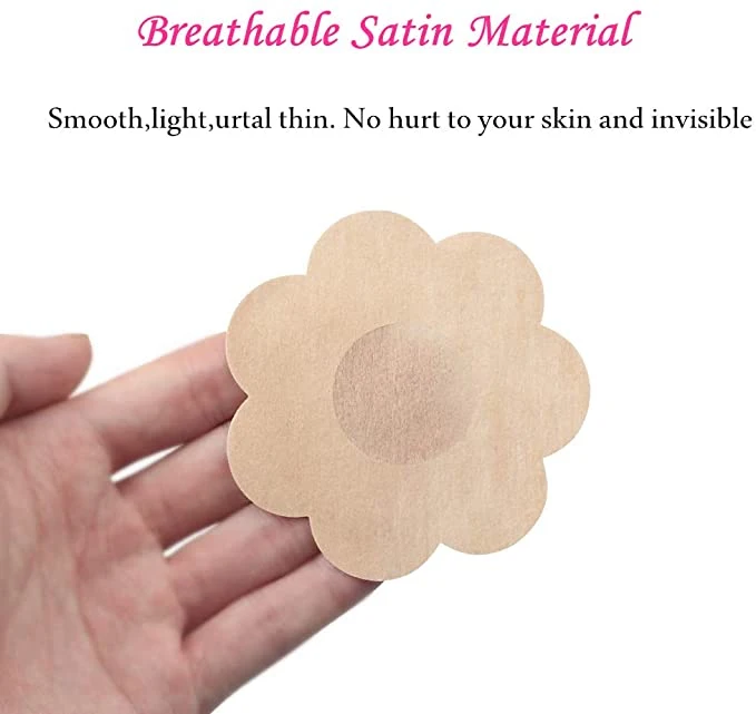 Nipple Covers Disposable, Breast Pasties Comfortable &amp; Sexy, Adhesive Satin Petals Pasties