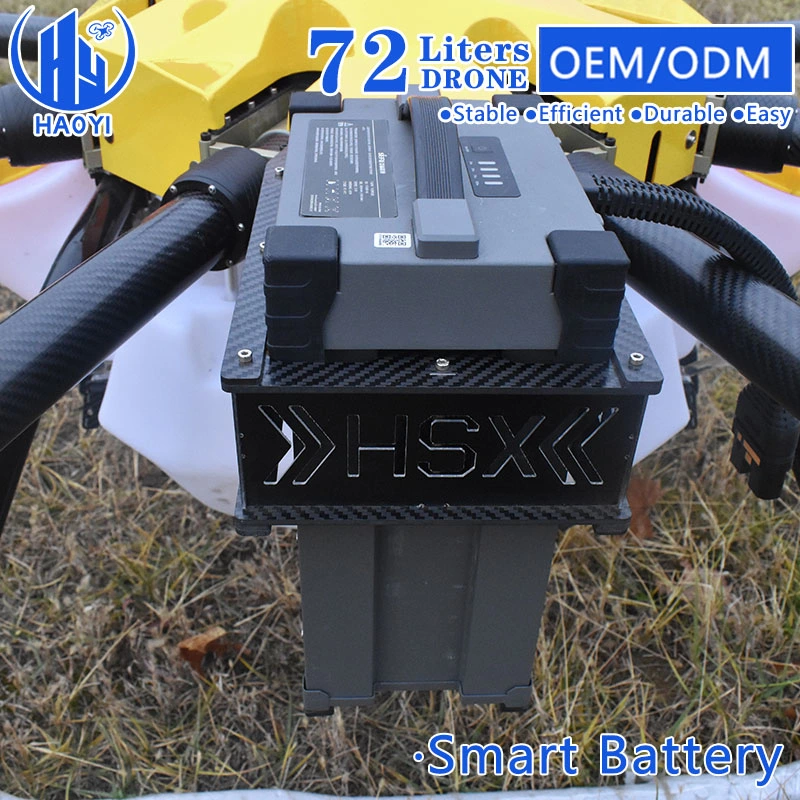 Fabricante 72L 75kg Spray Drone esparcidor de carga útil grande para agricultura Fumigación fumigación de pesticidas con la APLICACIÓN estable Marco Smart Agriculture Remote Controlador