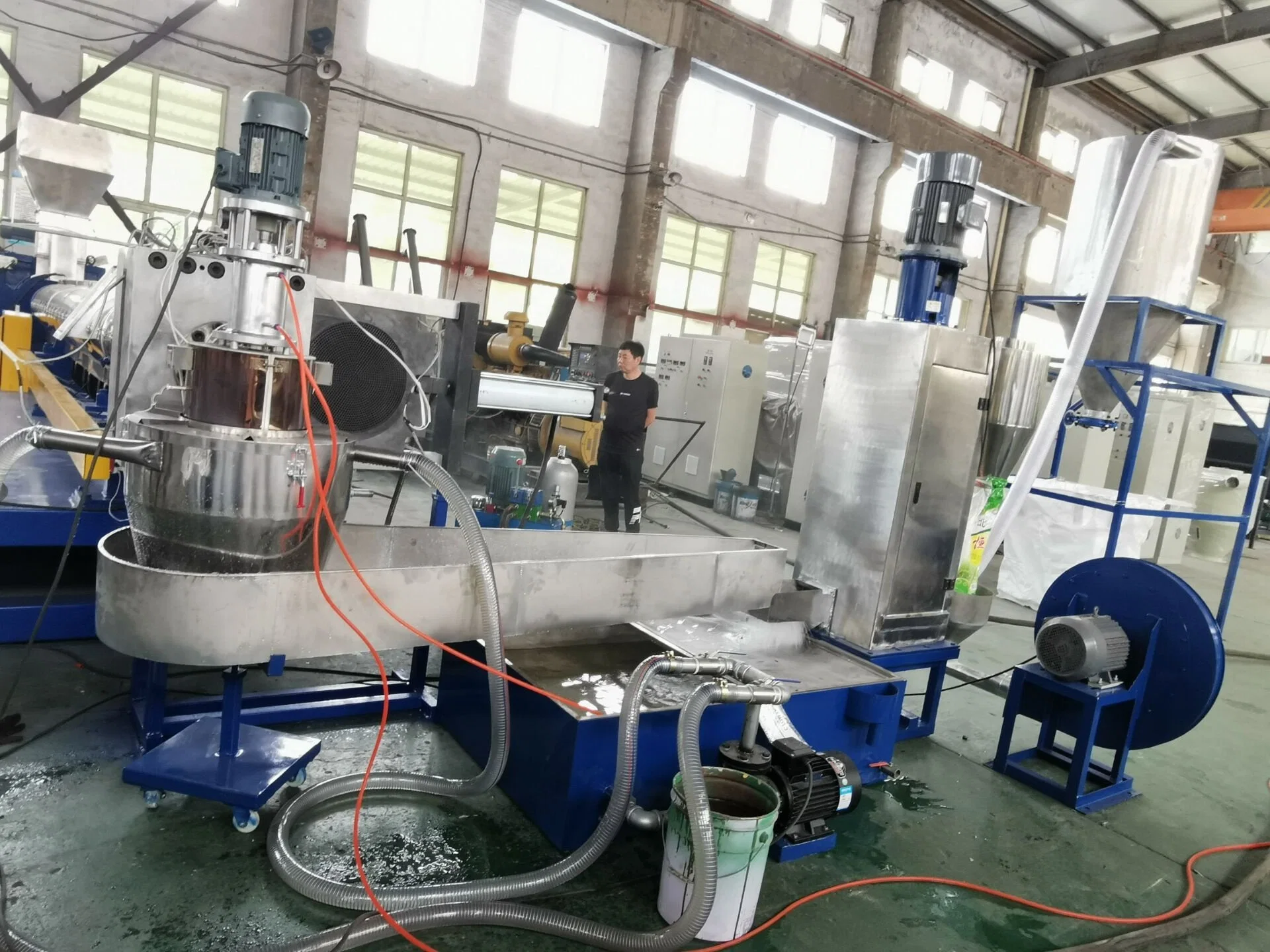 PP PE Film Compactor Single /Double Stage Pelletizing Line