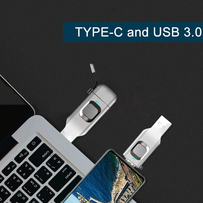 Флэш-накопитель USB 3.0 Fingerprint емкостью 16 ГБ, 32 ГБ, оптовая торговля, биометрическое шифрование, 64 Привод