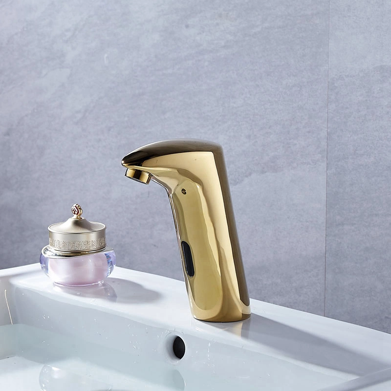 New Design Gold Automatic Non-Conact Electric Sensor Sink Faucet Infrared Water Faucet