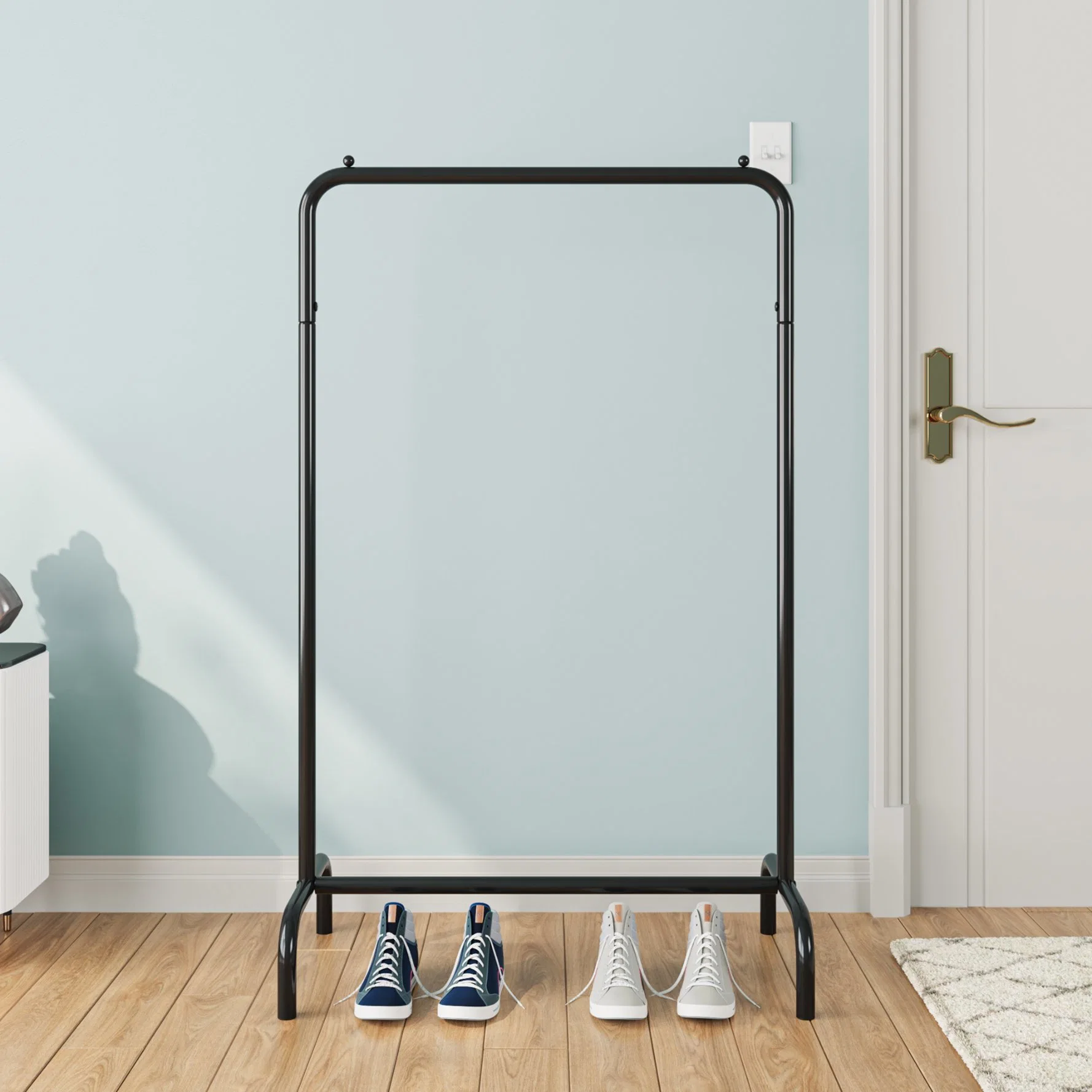 Modern Metal Floor-to-Ceiling Clothes Rack