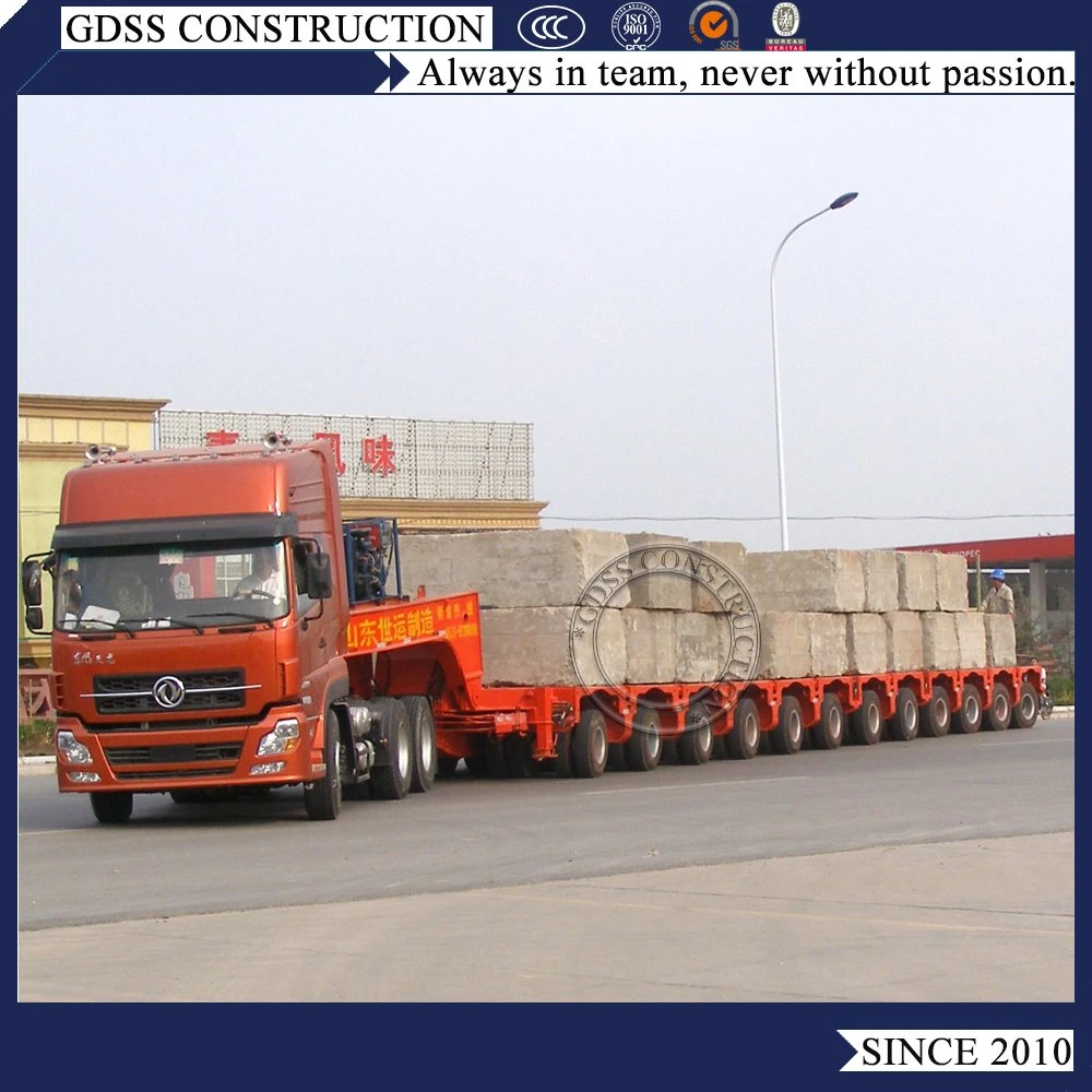 2/3/4/5/6 Lines Heavy Duty 120t 150ton 200ton Low Bed Truck Transport Bridge Semi Trailers Special Vehicle