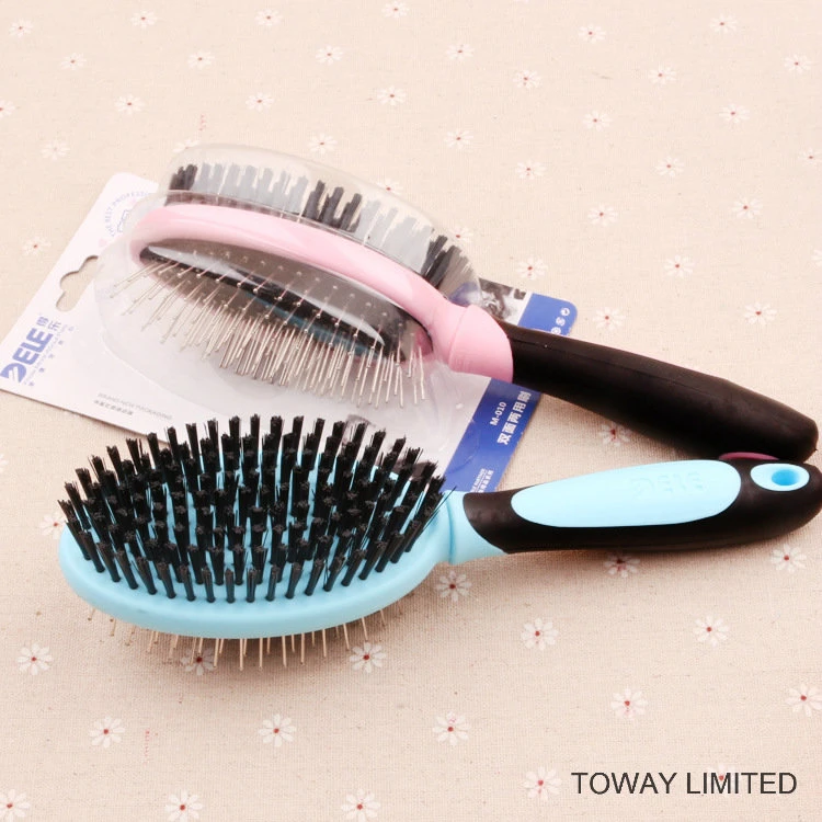 Functional Double Beauty Grooming Stainess Steel Hair Combs Clean Brush