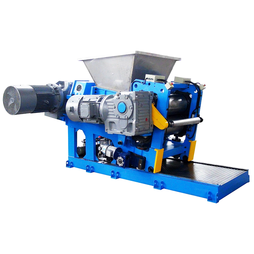 High Productivity Rubber Twin Screw Discharge Sheeter Extruder for Rubber Mixing Process with Roller Head