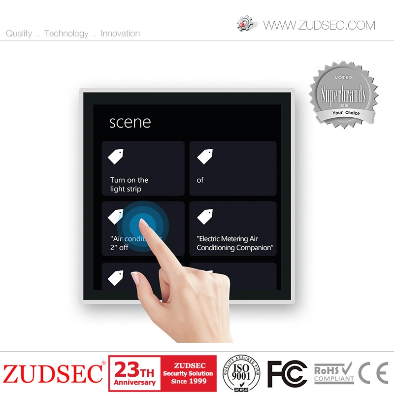 Panel de control central táctil para la puerta de enlace del hogar inteligente Zigbee