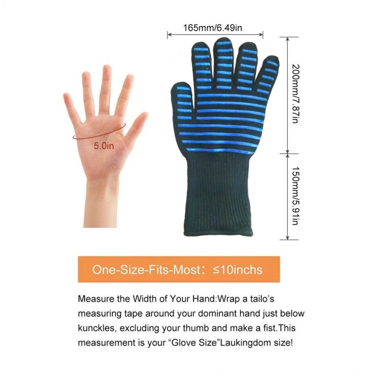 Baking Heat Resistant Kitchen Food Grade Silicone Insulated Gloves