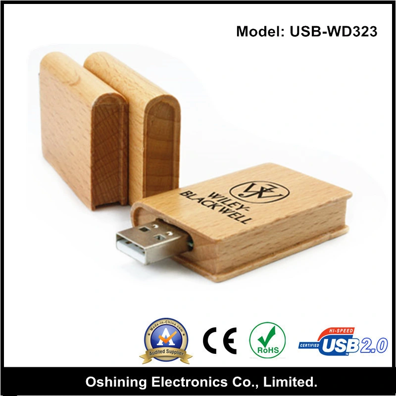 Book Shape Wood USB Memory Drive (USB-WD323)