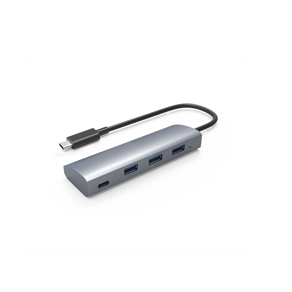 Hub de alumínio Uh3047c1 USB 3.0 de alta velocidade de 4 portas